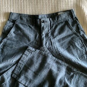 Blue Linen Blend Trousers by Gap 32x33